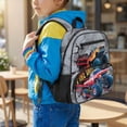thumbnail image 2 of KUIFORTI Red Tractor Toddler Backpack Boys Kids School Bag with Front Storage Pockets Adjustable Straps 13.5 Inch for Preschool Kindergarten Back to School Gifts, 2 of 7