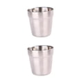 thumbnail image 4 of Toystoory Taza de camping de acero inoxidable Mini 180 ml Tazas de doble capa Café Té Vaso Metal Hogar Barbacoa Taza de agua al aire libre 2Conjunto, 4 of 6