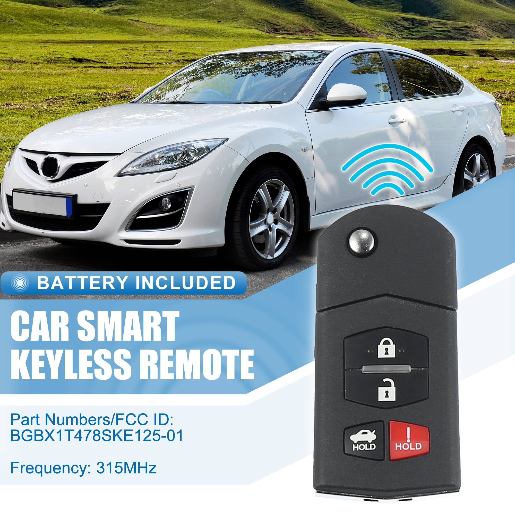 Car Remote Control Key Fob BGBX1T478SKE125-01 for Mazda 3 10-13 for Mazda 6 09-13 MX-5 Miata 06-15 315MHz Chip 63 80
