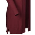 thumbnail image 4 of FashionOutfit Women's Solid Soft Stretch Long-line Long Sleeve Open Front Knit Cardigan, 4 of 5