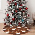 thumbnail image 5 of Yiaed Sloths Need More Coffee Print Christmas Tree Skirt , Tree SkirtsTree Mat for Christmas Winter Holiday Indoor Decorations-30", 5 of 7