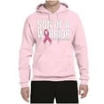 thumbnail image 2 of Wild Bobby Son of A Warrior Breast Cancer Ribbon Breast Cancer Awareness Unisex Hoodie Sweatshirt, Light Pink, 3X-Large, 2 of 6