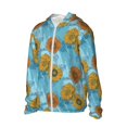 thumbnail image 2 of Pofeuu Sunflowers Print Sun Protection Outdoor Lightweight Full Zip UV Cooling Hoodie Long Sleeve Summer Clothing for Outdoor Hiking-X-Large, 2 of 5
