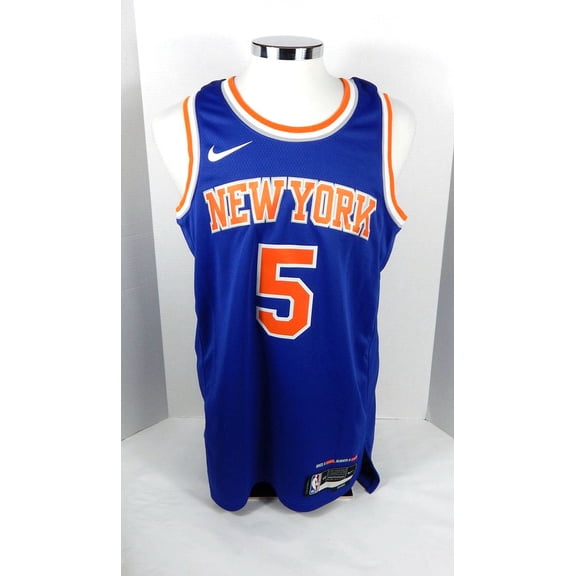 2019 Mens New York Knicks Immanuel Quickley #5 Swingman Icon Blue Jersey Nike 48
