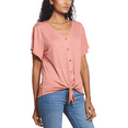thumbnail image 2 of Weatherproof Vintage Ladies' Tie Front TOP - Pink (Rose Heather) Small, 2 of 2