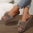 thumbnail image 2 of Fuzzy Slippers Ofreoo Women's Fashion Casual Winter Solid Color Home Indoor Cotton Slippers, 2 of 6