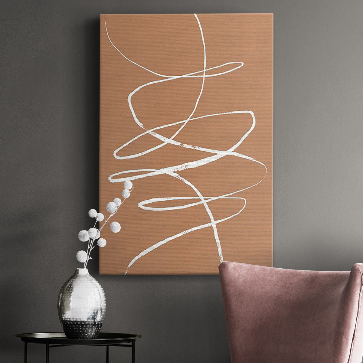 Terracotta Drift II Premium Gallery Wrapped Canvas - Ready to Hang