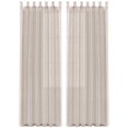 thumbnail image 1 of Los paneles de cortina elegantes de lino de tejido alto reducen ligeramente las cortinas de panel de privacidad, 1 of 6