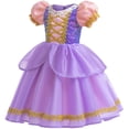 thumbnail image 2 of LOEL Girls Princess Dresses Birthday Cosplay Party Princess Dress up Purple Fairy Dress, 2 of 8