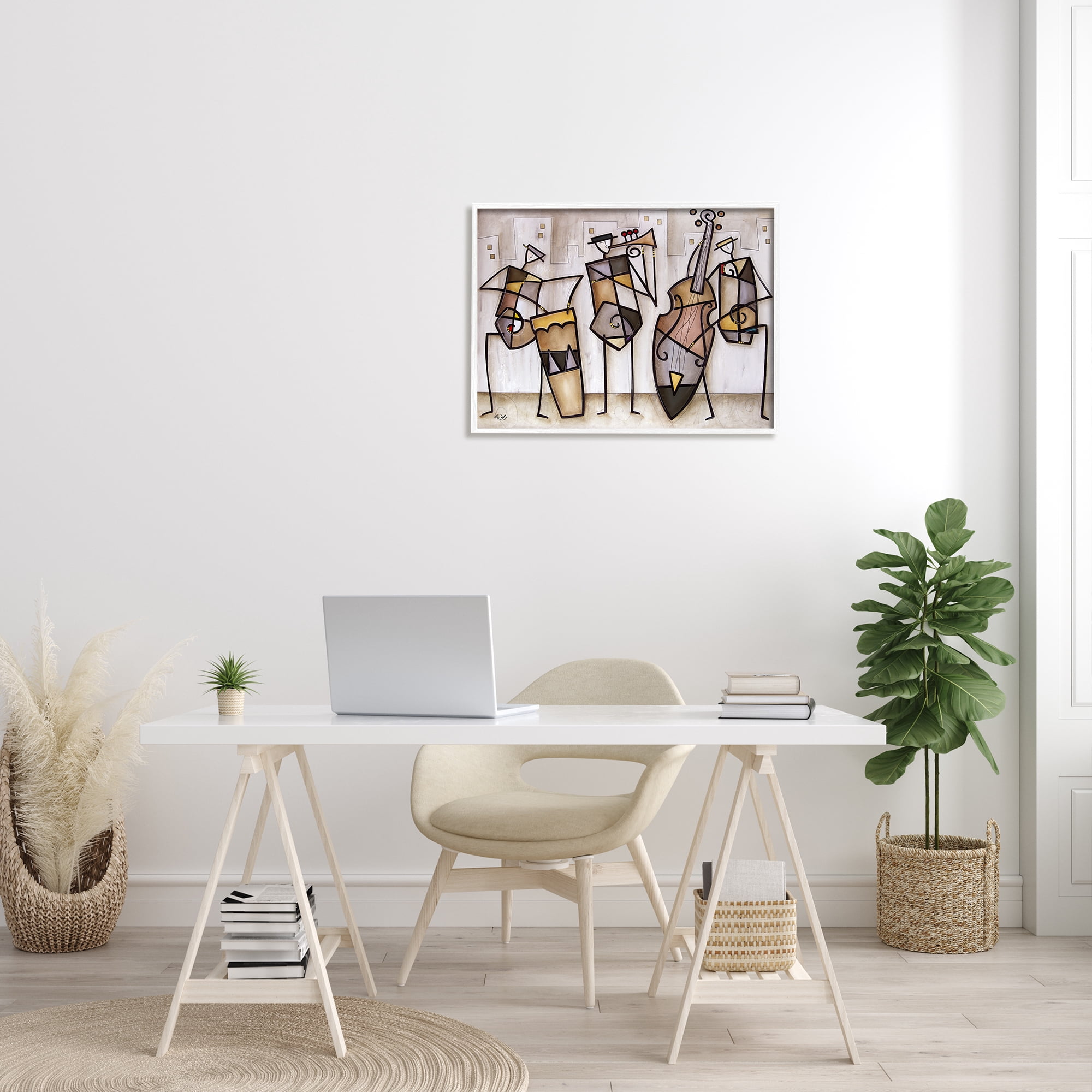 Stupell Industries Musical Trio Abstract Modern Painting, 24 x 30,Design by Eric Waugh