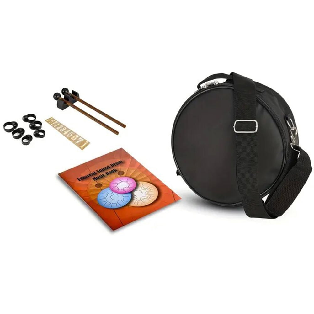 golytefs 12 Inch D Tone Ethereal Drum 15 Notes D Major Large Ethereal Drum (Navy Blue)