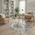 thumbnail image 2 of ODIKA Round Shaped Delicate Blooming Motifs Symmetrical Layout Border for Playroom, Bedroom, Reading Nook, Pet Friendly & Kids Safe Play, 2 of 7