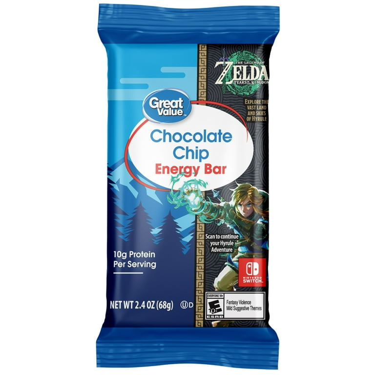 Energy Bar, Chocolate Chip, 12 Bars, 2.40 oz (68 g) Each