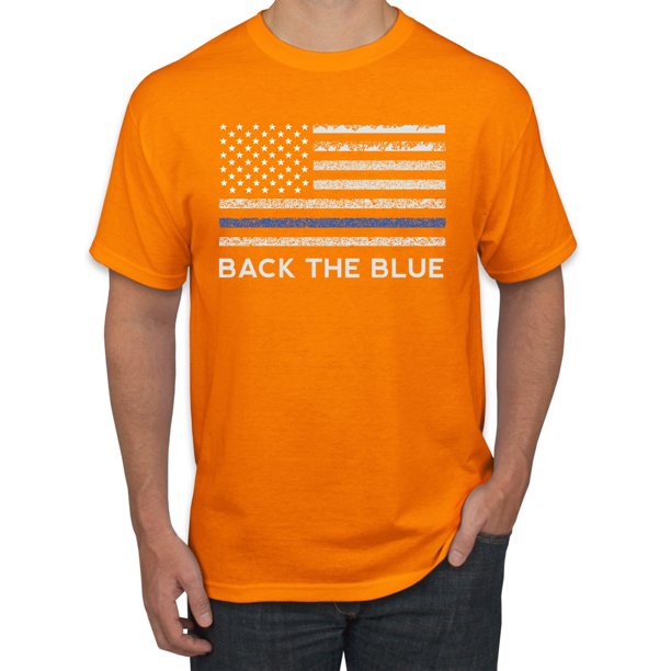 american flag on back of shirt