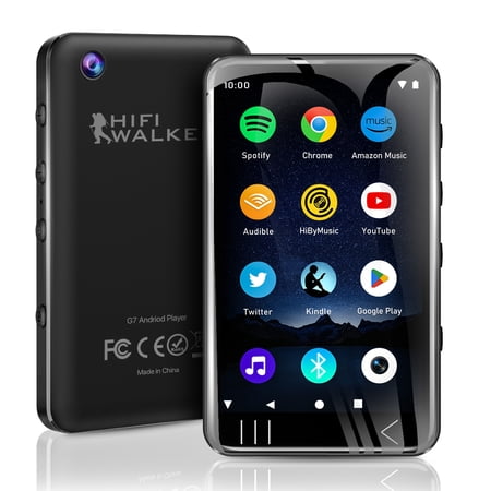 HIFI WALKER G7 MP3 Player with Bluetooth & WiFi, 144GB Android Touchscreen MP4 Music Player with Speaker, Spotify, YouTube, Audible & Camera
