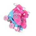 thumbnail image 1 of pitrice Lot de 2/lot Patins à Roulettes Respirants pour Enfants Filles Roue Rose Taille Ajustable Rose Sans Paillettes, 1 of 6