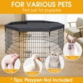 thumbnail image 7 of Artmalle Dog Pen Pet Playpen Dog Fence Indoor Foldable Metal Wire Exercise Puppy Play Yard Pet Enclosure Indoor Outdoor 8 Panels 24 Inch/Only Black Top Cover, 7 of 7