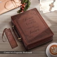 thumbnail image 6 of Classic Bible Cover, FINPAC Extra Large PU Leather Carrying Book Case Church Bag Bible Protective with Handle, Perfect Gift for Men, Women, Father, Mother, Friends [Trust in The Lord], Brown, 6 of 10