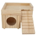 thumbnail image 4 of Hamster House, Multi Pièces Structure Décorative Robuste Petite Cabane de Cache-Animaux avec Échelle pour Ours d'Or, 4 of 8