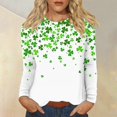 thumbnail image 2 of BDPORKAS Women's St Patrick's Day T-Shirt Lucky Irish Shamrock Long Sleeve Paddy's Day Graphic Tees Tops, 2 of 5