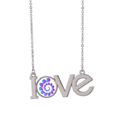 thumbnail image 1 of Rotating Center Spiral Droplets Love Necklace Pendant Charm Jewelry, 1 of 3