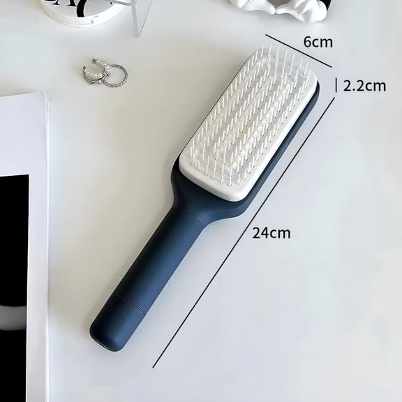 ACDANC 4 In 1 Self Cleaning Hair Brush Anti-Static Massage Comb Scalable Rotate Lifting Self Cleaning Hairbrush