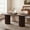Espresso, variant on Christopher Knight Home 88" Modern Oval Dining Table with Fluted Double Cylinder Base, Walnut
