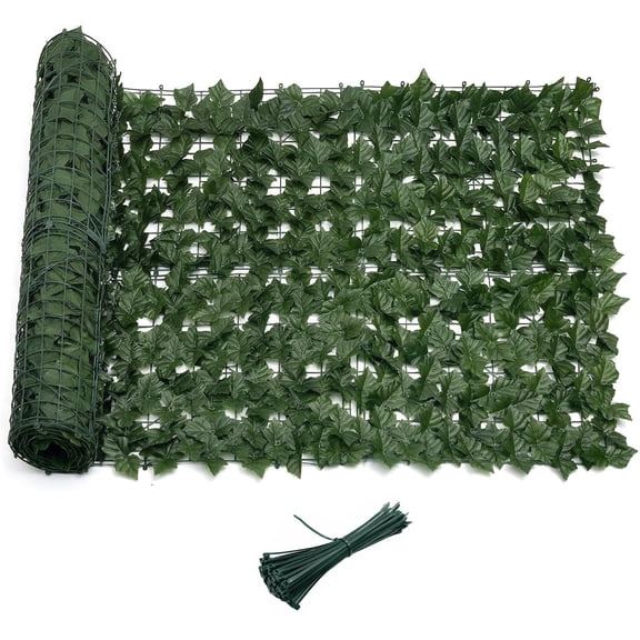 Jane Stone Artificial Ivy Privacy Fence Screen, 39.4"x 118" UV-Anti Faux Greenery Backdrop, Used for Patio, Balcony, Garden, Backyard Indoor Outdoor Green Wall Decor