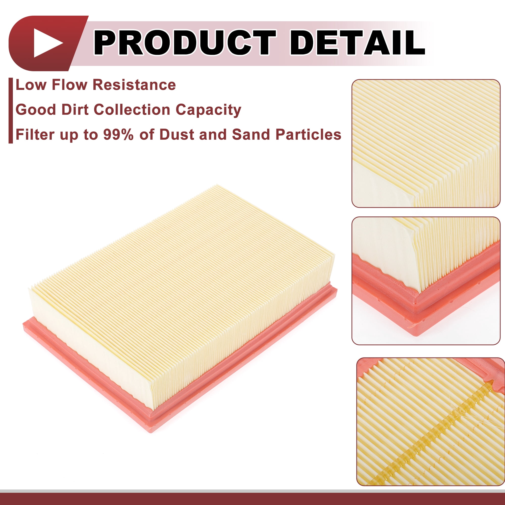 Unique Bargains Engine Air Filter for Land Rover LR2 3.2L 2008-2012 No.LR005816