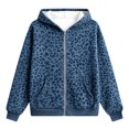 thumbnail image 5 of BFRGSIJ Leopard Print Zip Up Hoodie for Women Fleece Lined Hooded Jacket with Pockets Casual Streetwear Fall Winter Sweatshirt 2XL, 5 of 6