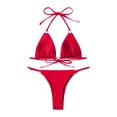 thumbnail image 6 of REORIAFEE Women's Tankini Swimsuit Two Piece Floral Bathing Swimming Suit Vintage Beachwear Split Swimwear Two Piece Set Red S, 6 of 6