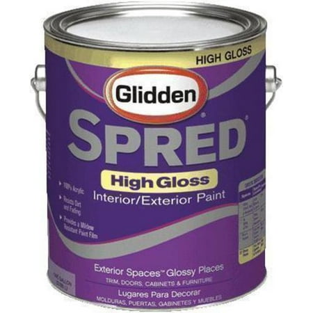 Glidden Spred Sp3924gal High Gloss Interior Exterior Paint 1 Gallon Glidden Spred Sp3924gal High Gloss Interior Exterior Paint 1 Gallon White