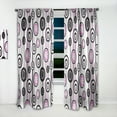 thumbnail image 2 of Designart 'Circular Retro Pattern' Mid-Century Modern Curtain Panel, 2 of 5