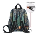 thumbnail image 5 of FORMRS School Backpack with Front Zippered Pocket 12" Student Travel Daypack, Navy Blue Peacock Pattern, 5 of 6
