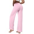 thumbnail image 2 of JOANKDMI Athletic Pants for Women Stretchy Tummy Control Butt Lifting High Waisted Elastic Waist Straight Leg Bottoms Sports Gym Active Yoga Trousers with Pockets, 2 of 5