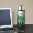 thumbnail image 5 of 20 Oz Misty Forest Landscape Coffee Tumbler Double Wall Insulated Stainless Steel Water Bottle | Metal Reusable Thermoses Flask with Cup Cap | Leak & Sweat Proof with Anti-Dust Lid, 5 of 7