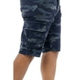 thumbnail image 4 of RAW X Mens Belted 12.5" Inseam Knee Length Cargo Shorts, Navy Camo, 46, 4 of 4