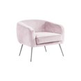 thumbnail image 1 of Best Master Furniture Touffeté Velours Chaise d'Appoint de Salon, Rose, 1 of 2