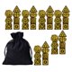 thumbnail image 1 of Juego de dados poliédricos acrílicos de 42 Uds. D8 D10 D12 D20 con bolsa de almacenamiento para juegos de de enseñanza de matemáticas MTG Amarillo Baoblaze Dados poliédricos, 1 of 4