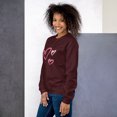 thumbnail image 2 of Valentine's Day Hearts Gift Unisex Sweatshirt (Maroon, M), 2 of 2