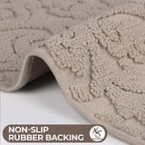 Superior Venere Floral Scroll Washable Bath Rug, Set of 2, Medium ...