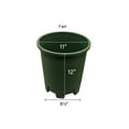 thumbnail image 3 of Cotta Planters 5 Gallon Nursery Pots 10-Pack Green Plastic Premium Plastic Planters Drainage Holes, 3 of 7