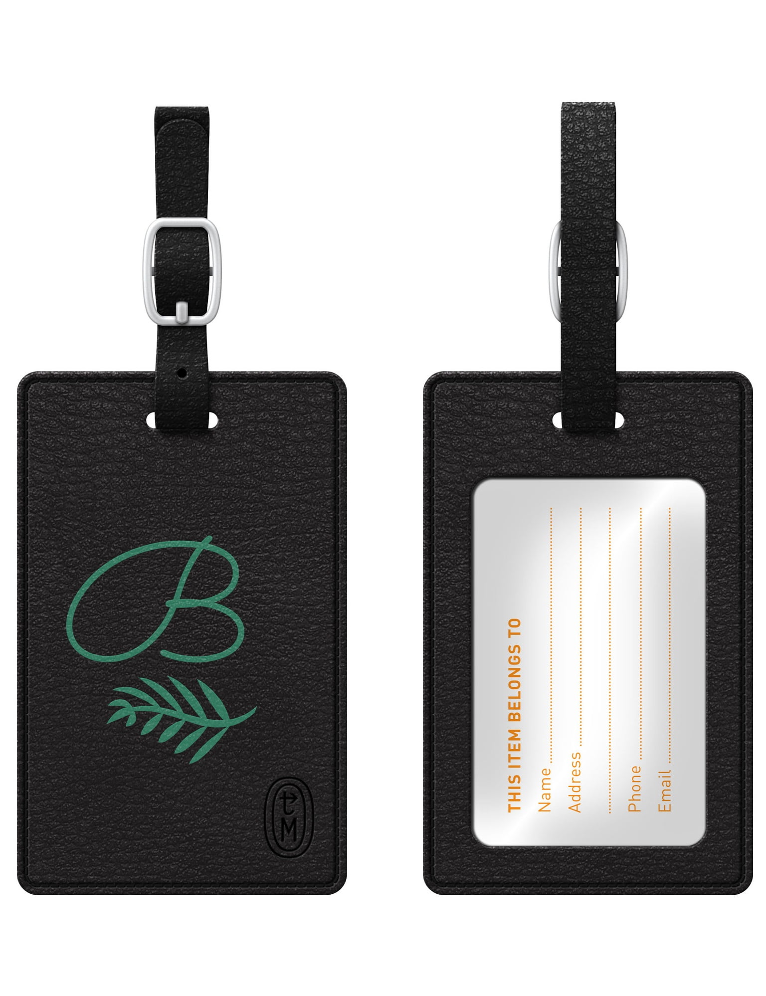 monogram bag tag