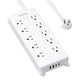 thumbnail image 1 of Protector contra sobretensiones para regleta, 2 puertos USB C y 2 puertos USB A, enchufe plano, 1 of 5