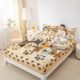 thumbnail image 4 of Homewish Kawaii Dogs Twin Sheet Sets,Graffiti Dog Paws Twin Fitted Sheet,Pet Lovers Flat Sheet For Teens,Luxury Bedroom Decor,3-Piece, 4 of 7