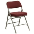 thumbnail image 3 of Flash Furniture HERCULES Series Premium Curved Triple Braced & Double Hinged Burgundy Fabric Metal Folding Chair, 3 of 13
