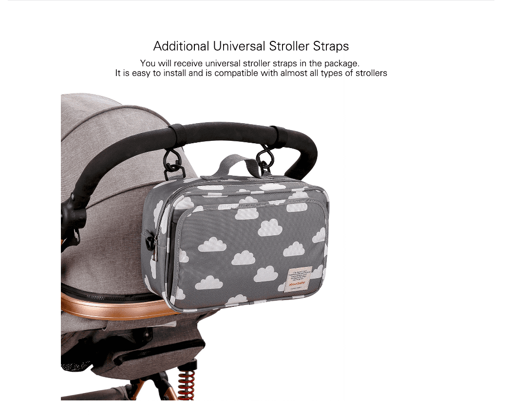 Baby Stroller Storage Bag-Diaper Bag Infant Carriages Waterproof Hanging Bag Portable Mommy Bag for Baby Going Out