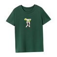 thumbnail image 4 of Camiseta de verano con cuello redondo para mujer, camisetas de verano para mochilero, compras y vacaciones L, 4 of 7