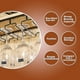 thumbnail image 3 of Estante para copas colgantes - Estante para copas de vino con 5 rieles para 10-15 copas, 50 X 22,5 X 5,5 cm, con tornillos, 3 of 3
