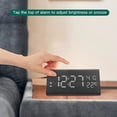 thumbnail image 4 of Reloj digital, despertador de madera, despertador digital con 2 configuraciones de alarma, despertador electrónico alimentado por USB, despertador digital, 4 of 5